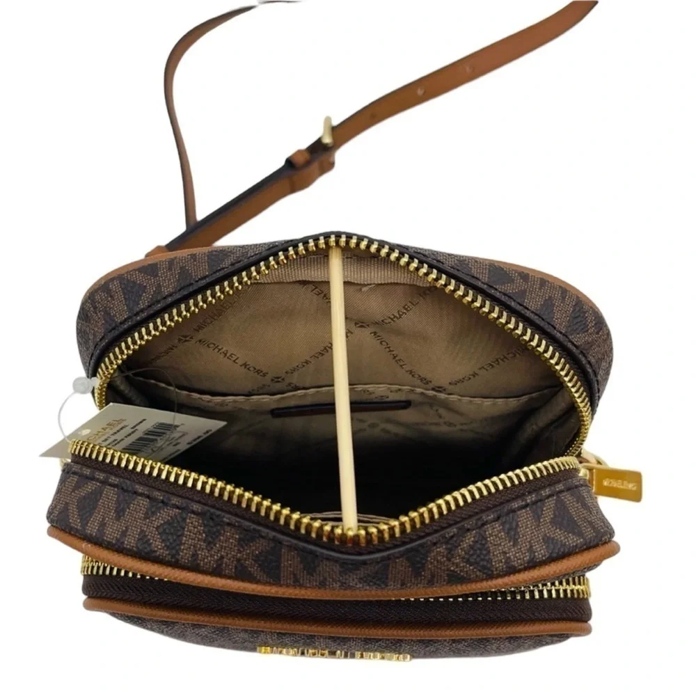 Michael Kors Medium NS Chain Xbody Bag Brown/Gold